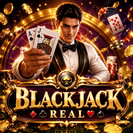 Card da mesa de blackjack ao vivo em destaque