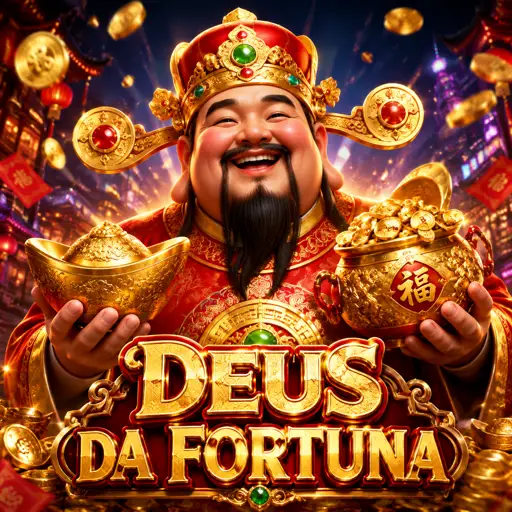 Card do jogo de slot Ouro Reels Fortuno com tema dourado e símbolos premiados