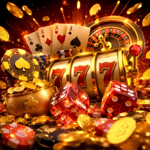 Bobinas de slot com símbolos dourados girando em tela escura